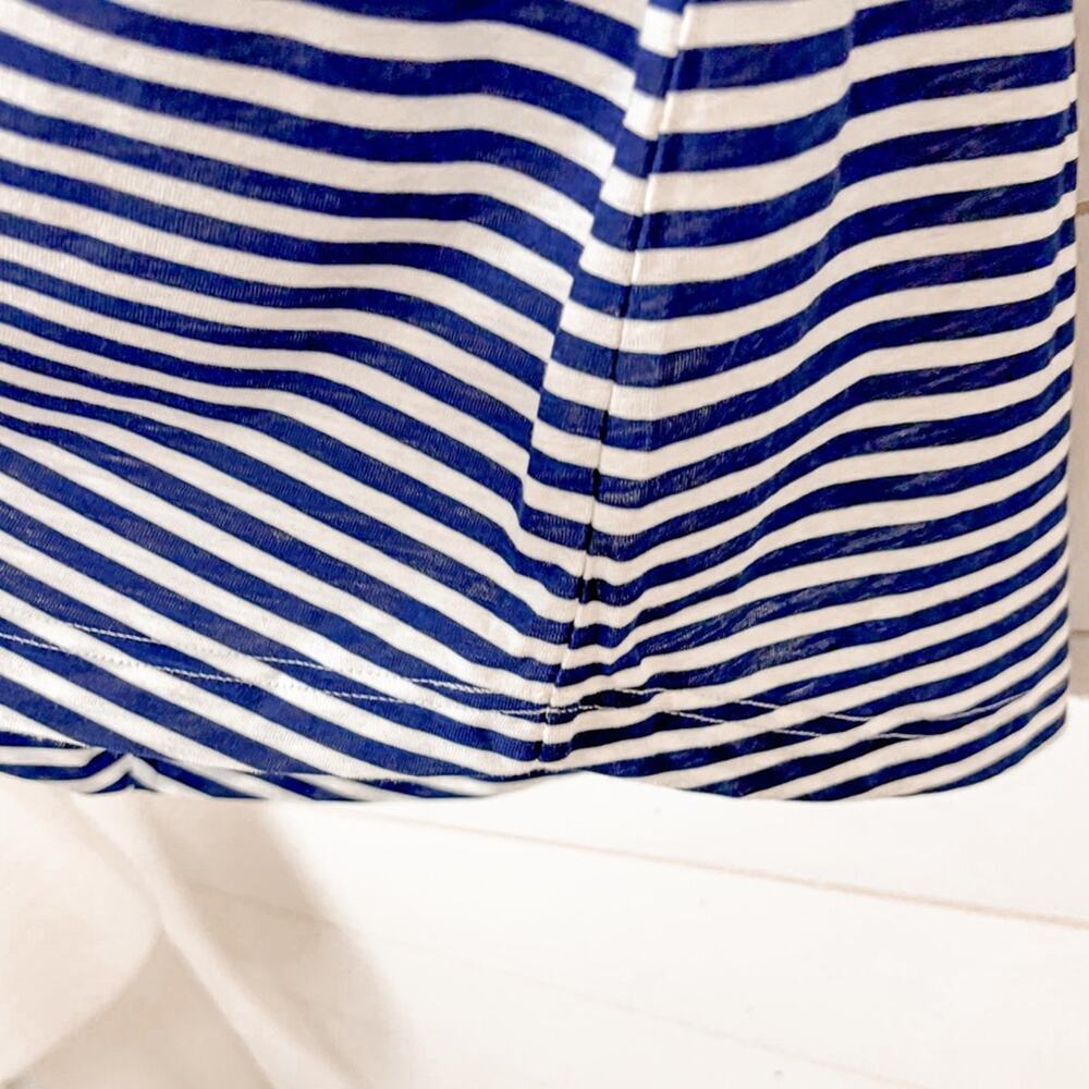 NEW Croft & Barrow 3/4 Button Accent Sleeve Navy Striped Top, Size Small - Picture 9 of 10